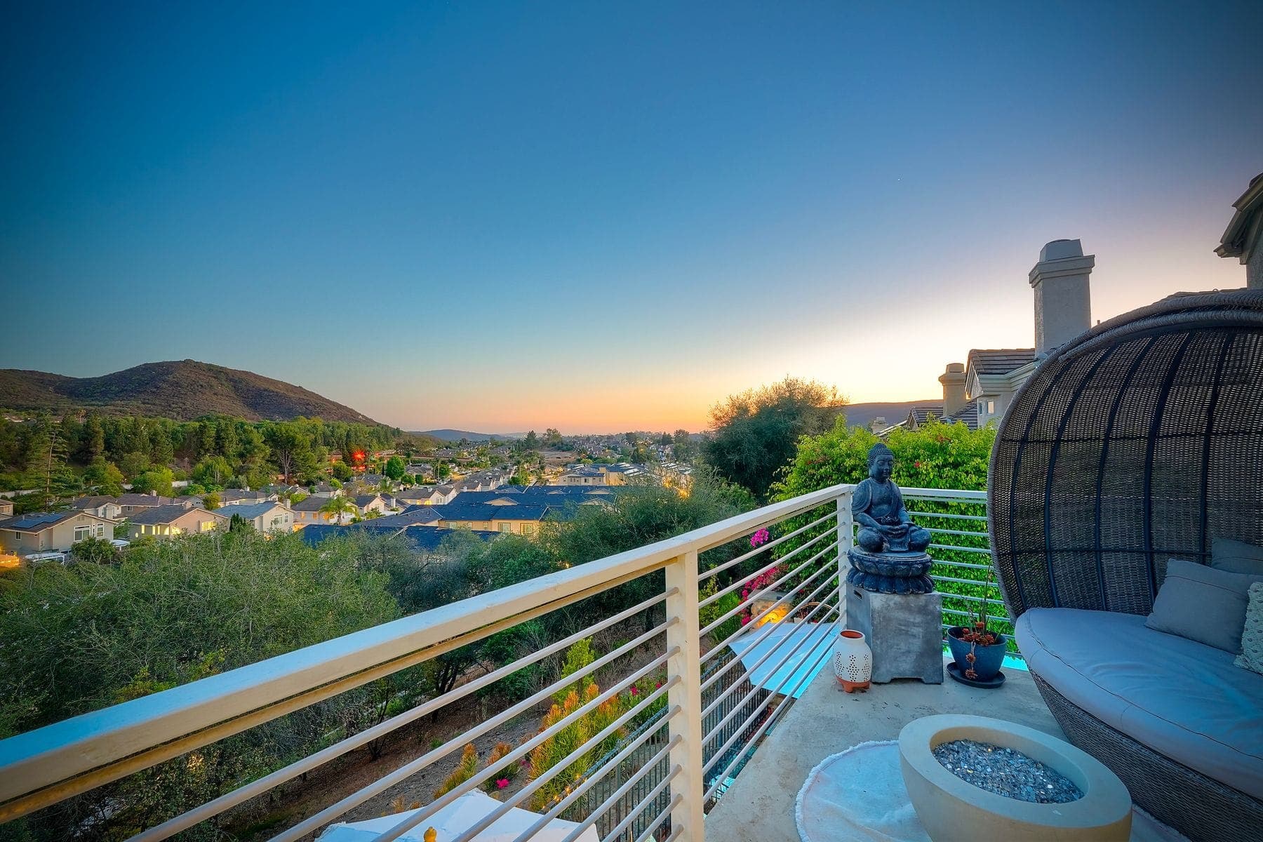 Twilight Balcony — twilight real estate photography of a San Diego, CA home by Turnkey Media